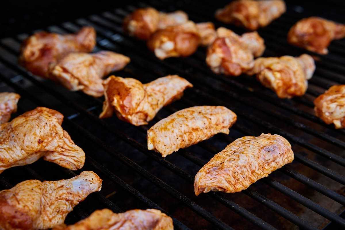 Grill the chicken wings