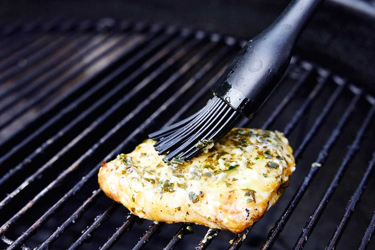 Glaze the cod on the grill